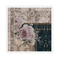 Vintage Floral Patchwork Sticker — Kiss-Cut Rose Laptop Decal