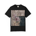 Vintage Rose Patch T‑Shirt — Distressed Floral Graphic Tee